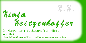 nimfa weitzenhoffer business card